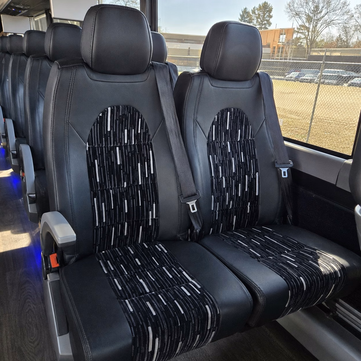56 passenger charter bus interior